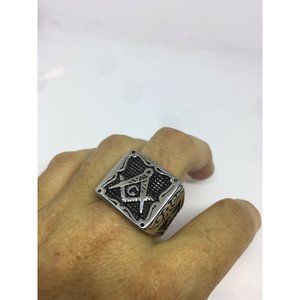 COPY - 1980's Vintage Large Silver Stainless Steel Size 1